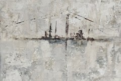 Elbtiefe 40 x 40 cm.  / Malplatte - gerahmt (Nielsen Leiste)