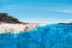 Strandgut  -  30 x 30 cm.  / Acryl auf Leinwand