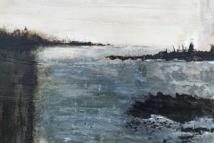 Brandung  -  30 x 30 cm.  / Acryl auf Leinwand