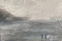 Am-Strand - 30 x 30 cm.  / Acryl auf Leinwand