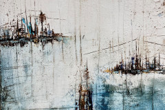 Hafenklang  -  30 x 30 cm.  / Acryl auf Leinwand