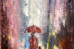 Schietwetter H 50 x B 20 cm. / Acryl auf Leinwand