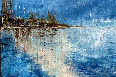 Waterfront  -  30 x 30 cm.  / Acryl auf Leinwand